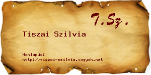Tiszai Szilvia névjegykártya
